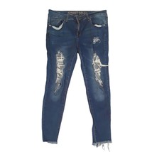 Street Denim by VIP Jeans Women&#39;s Girls Skinny Stretch Blue Ripped Jean Size 15 - £14.01 GBP