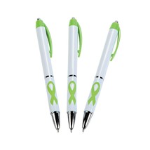 3 Lime Green Ribbon Ballpoint Pens Lyme Disease Lymphoma, Muscular Dystr... - $5.95