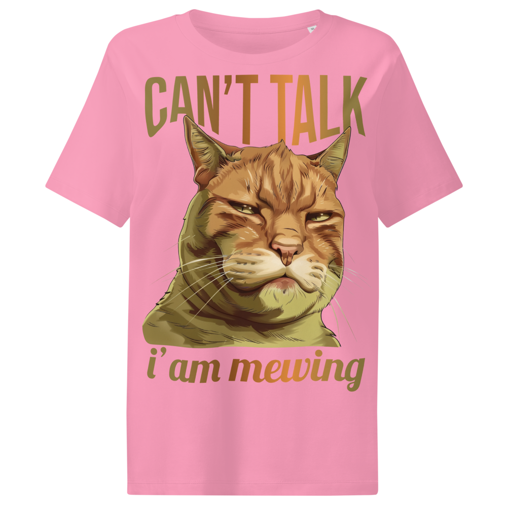 Women’s Organic Ribbed Neck T-Shirt – Mewing Bubble Pink Item image 3