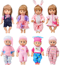 8-Sets Baby-Doll-Clothes For 12 inch Baby-Alive-Dolls 10-11-12 inch Handmade NEW - £21.09 GBP