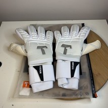 T1tan Goalkeeper Gloves Beast 3.0 Finger Protection  Size 7 White Tan - $49.49