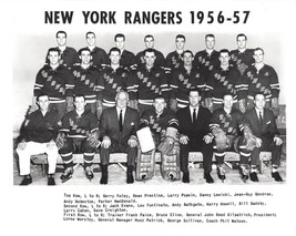 NEW YORK RANGERS 1956-57 TEAM NY 8X10 PHOTO HOCKEY NHL PICTURE B/W - $4.94