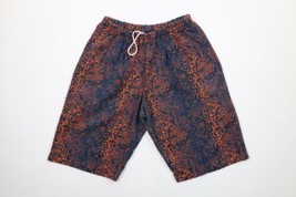 Vintage 90s Streetwear Mens XL Faded Abstract Paint Splatter Dad Shorts ... - £34.33 GBP