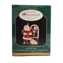 Hallmark Jolly Old Santa 1997 Collector&#39;s Club Miniature Ornament VTG in BOX - £9.68 GBP