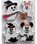 Lot of 4 Halloween Wooden Disney Mickey Minnie Mouse 5 inch Ghost Figurines - $418.22 MXN