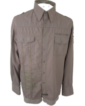 English Laundry Men Shirt Casual Pit 2 Pit 24 Xl Slim Embroidered People&#39;s Army - £35.56 GBP