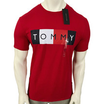 NWT TOMMY HILFIGER MSRP $44.99 MEN&#39;S RED JERSEY SHORT SLEEVE T-SHIRT SIZ... - $26.09