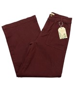Farmers Market Pants Womens 10 Burgundy High Rise Wide Leg Denim Boho Fe... - €26,82 EUR