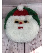 Vintage Christmas Bathroom Decor  Santa Toilet Seat Cover Yarn Knitted C... - $15.83