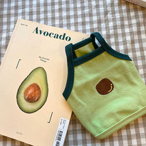 Avocado-patterned Puppy Tank Tops, Summer Clothes for Dogs, Pet Clothing - £11.94 GBP