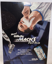 2002 Gillette M3 Mach3 Turbo Shaving Razor Vintage Magazine Print Ad - £3.90 GBP