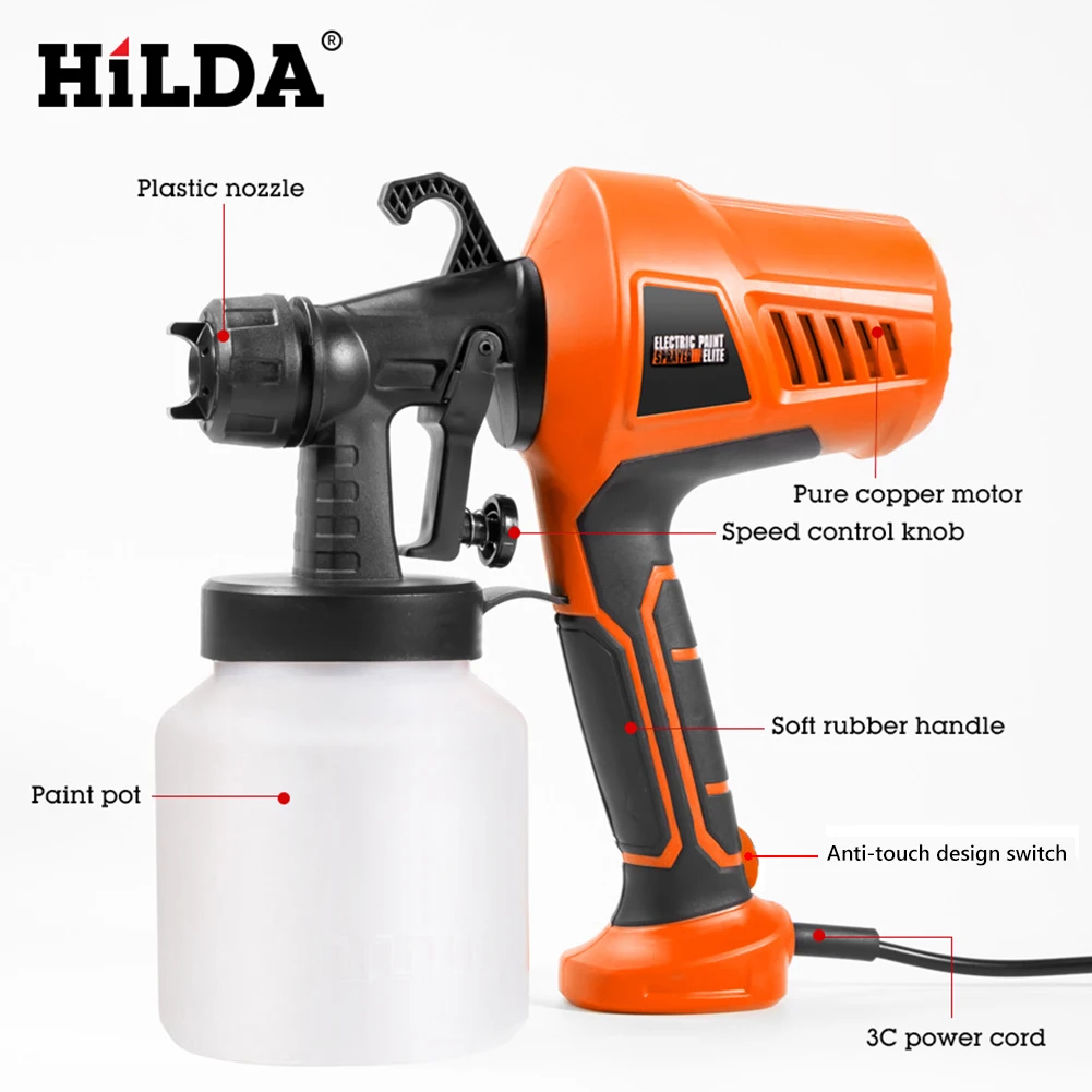 500W Household Paint Sprayer 800ML Wireless Spray  With Paint Pot Flow Control f - £115.61 GBP