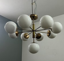Mid Century Modern 9 Light Globe Sputnik Chandelier Ceiling Light Fixture Decor - £524.98 GBP