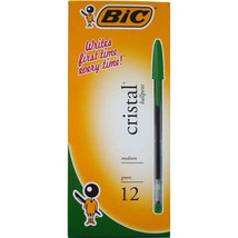 BiC Cristal Original Ballpoint Pen (12/box) - Medium Green - $33.59