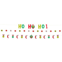 Grinch Christmas Banner Combo Pack 3 Ct  Pom Poms Ornament Stocking - £9.45 GBP