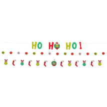 Grinch Christmas Banner Combo Pack 3 Ct  Pom Poms Ornament Stocking - £8.34 GBP