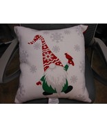 Hallmark &quot;Gnome Holding Cardinal Throw Pillow&quot; 16&quot; x 16&quot; NEW - $552.67 MXN