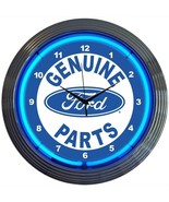 Ford Genuine Parts Licensed Neon Clock 15&quot;x15&quot; - £67.64 GBP