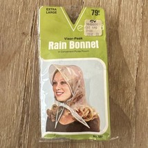 Vintage 70s Venida Visor-Peak Rain Bonnet Clear Womens Size XL Hong Kong - $22.00