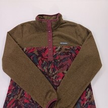 Columbia AL2906 Women’s Brown Multicolor 1/4 Button Pullover Fleece Sweatshirt M image 15