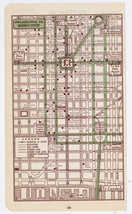 1951 Original Vintage Map Of Philadelphia Pennsylvania Downtown Business Center - £15.74 GBP
