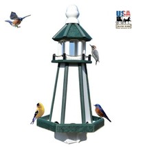27&quot; Lighthouse 4½ Qt Bird Feeder - Green Nautical Weatherproof Recycled Poly Usa - £239.78 GBP