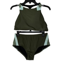 Swimsuits for All Women 2 PC Swim Set Green Athletic Bikini Top 8, Botto... - $34.51 CAD