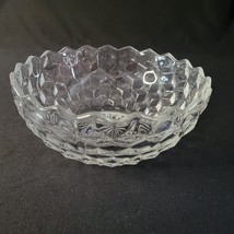 RARE Fostoria American 8 5/8&quot; Flared Cupped Clear Glass Bowl Cubist Stem... - $113.84