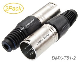 2-Pack Dmx 5-Pin Xlr Male 120O Terminator, - $19.99