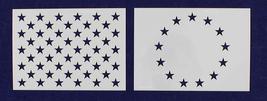 2 Pc- 3.5&quot; x 4.9&quot; -13 Star Revolutionary War &amp; 50 Star Fields. G-sped-Stencils - £9.54 GBP