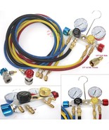 4 Way Mini Split AC Manifold Gauge Set R410a R22 R134a w/ Hoses Quick Ad... - $89.75 CAD