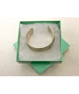 Floral Engraved Cuff Style Polished Pewter Bracelet, ASTER/MJ Pewter, JW... - $13.37 CAD