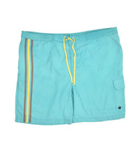 Vintage Adidas Nylon Shorts Mens 2XL Light Blue Swim Trunks Cargo Mesh Lined - £19.02 GBP
