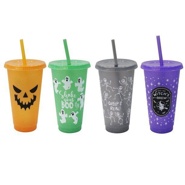 Way To Celebrate Halloween Glow In The Dark Tumblers, 4 Pack, Assorted 25oz Item image 5