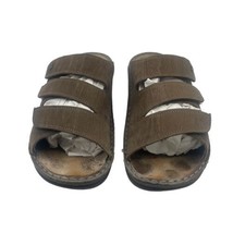 Women&#39;s FINN COMFORT Korfu Brown Leather Open Back 3-Strap Sandals Sz 39; 8.5 US - $39.00