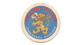 LÖWENBRÄU MÜNCHEN GERMANY TRIUMPHATOR LION STEIN BEER COASTER - £8.14 GBP