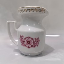 Vintage Porcelain Riga RPR Creamer Gold Pink Handpainted - £21.77 GBP