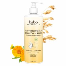 Babo Botanicals Moisturizing Baby 2-in-1 Shampoo &amp; Wash with Oatmilk and... - £18.81 GBP