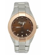 Kenneth Cole New York Dress Date Men&#39;s Analog Round Watch KC9132 Rose-Go... - £48.55 GBP