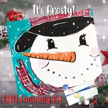It's Frosty Painting Kit - Paint Your Own - Hand-Drawn - Canvas Painting... - $35.00