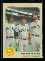 Vintage 1983 Fleer Super Star Baseball Card #629 Eckersly Yaz Clear Red Sox - £7.53 GBP