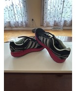 Adidas Womens Galaxy Elite Black Pink Silver Running Shoes Sneakers sz 9 - $46.13 CAD