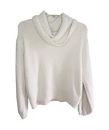 Ruby Moon Chunky Cowl Neck Cream Fuzzy Sweater Size S - $32.81 CAD