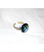 Dichroic Glass Cabochon Ring - £12.51 GBP
