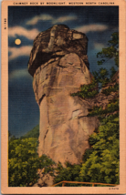 NC Chimney Rock By Moonlight Western North Carolina Vintage Postcard  (A9) - £6.50 GBP