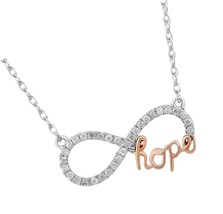 Rose Gold over Sterling Silver 1/6 Cttw Natural 18 - £173.61 GBP