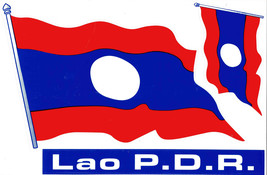 AU145 FLAG LAO Scooter Sticker Decal Racing Tuning Size 27x18 cm/10x7inch - $3.99