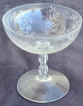 Beautiful Vintage Champagne Coupe - Vgc - Beautiful Etched Floral Pattern - £19.75 GBP
