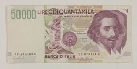 1995 Italia 50000 Liras &quot; Gian Lorenzo Bernini &quot; Extra Fina (XF) Recoger... - $958.81 MXN