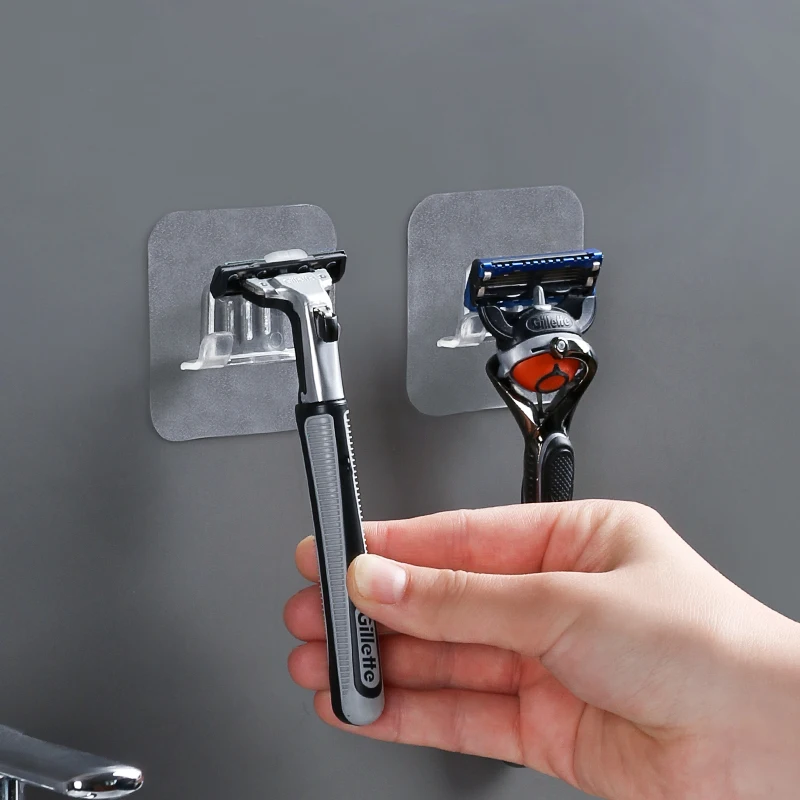 Adhesive razor hook holder wall men shaving shaver razor shelf storage rack holder hook thumb200
